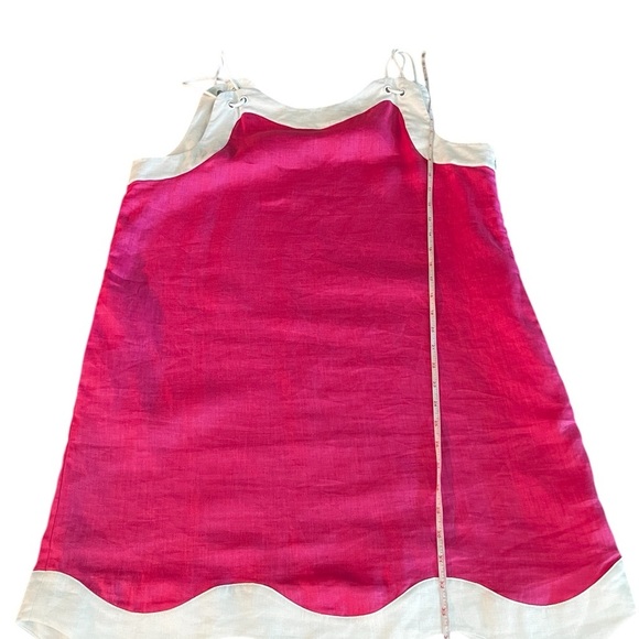 STAUD Women’s Pink and White Sleeveless Linen Dress Size XL - Picture 10 of 10